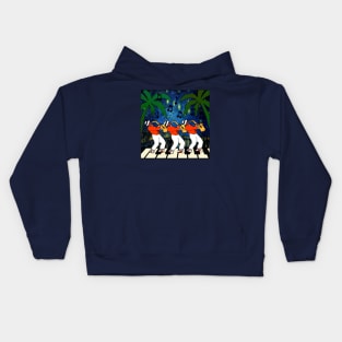 Marching band on the beach Kids Hoodie